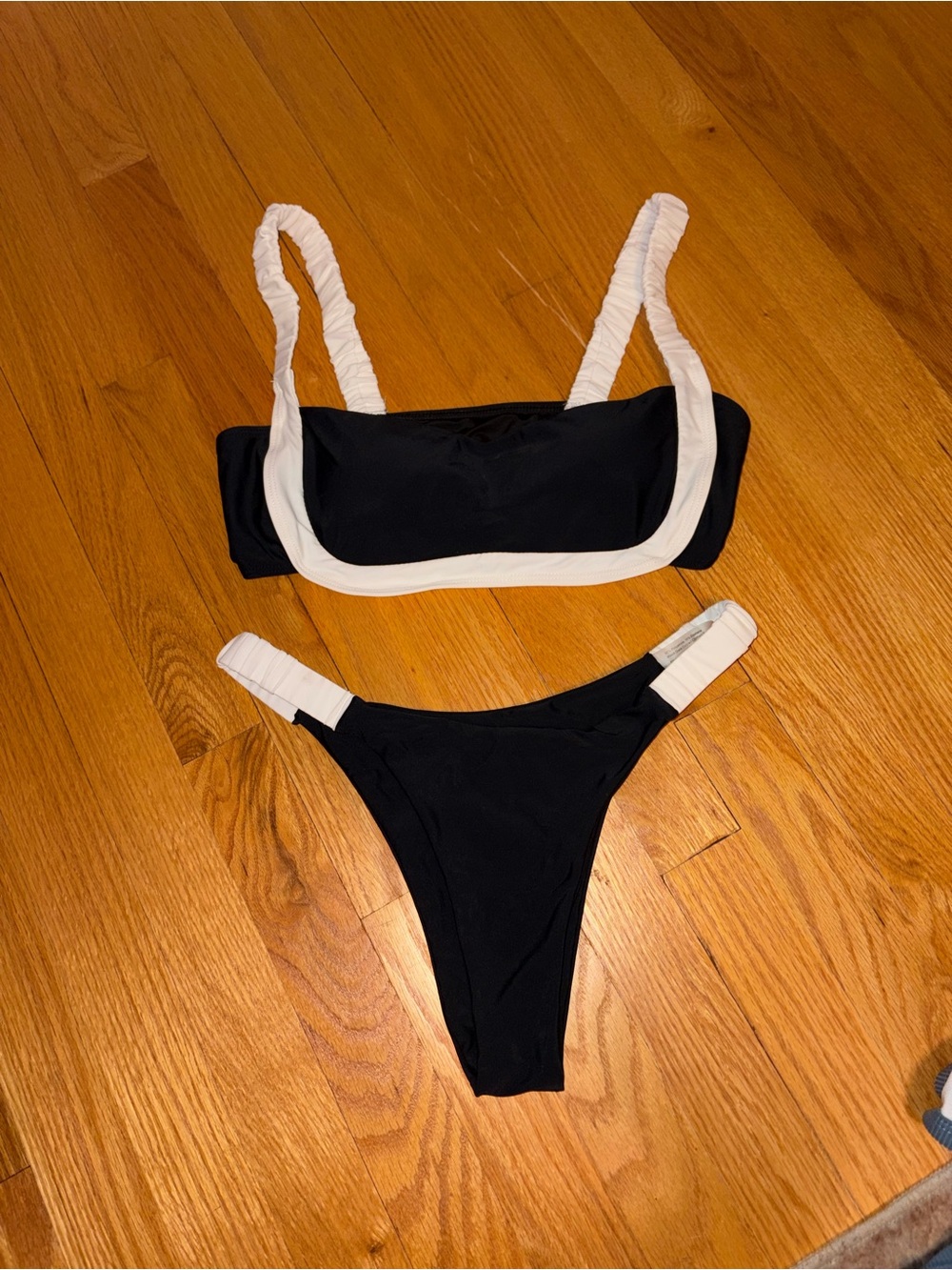 Black and white bikini